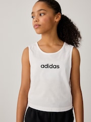 adidas White Essentials 100% Cotton Vest - Image 1 of 5