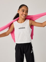 adidas White Essentials 100% Cotton Vest - Image 2 of 5