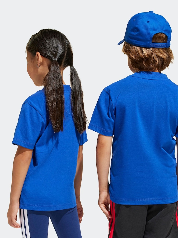 adidas Blue 100% Cotton T-Shirt - Image 2 of 8