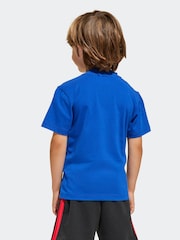 adidas Blue 100% Cotton T-Shirt - Image 6 of 8