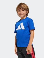 adidas Blue 100% Cotton T-Shirt - Image 7 of 8