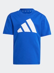 adidas Blue 100% Cotton T-Shirt - Image 8 of 8
