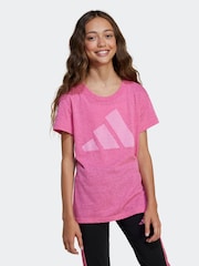 adidas Pink Essentials T-Shirt - Image 1 of 6