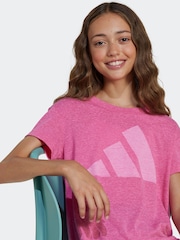 adidas Pink Essentials T-Shirt - Image 4 of 6