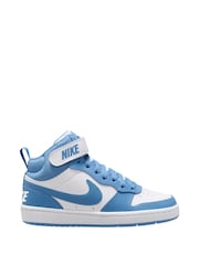 белый/синий Beyond - Nike подростковые кроссовки средней длины Nike Court Borough - Image 1 of 4