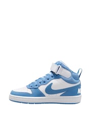 белый/синий Beyond - Nike подростковые кроссовки средней длины Nike Court Borough - Image 2 of 4