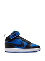 Nike Blue/Black Youth Court Borough Mid Trainers - Image 1 of 8