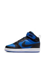 Nike Blue/Black Youth Court Borough Mid Trainers - Image 2 of 8