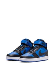 Nike Blue/Black Youth Court Borough Mid Trainers - Image 3 of 8