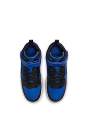 Nike Blue/Black Youth Court Borough Mid Trainers - Image 4 of 8