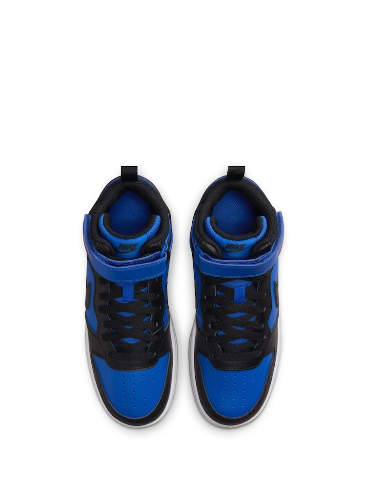 Blauw/Zwart - Nike Court Borough Mid sneakers voor jeugd - Image 4 of 8