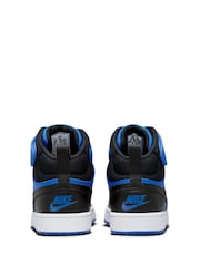 Nike Blue/Black Youth Court Borough Mid Trainers - Image 5 of 8