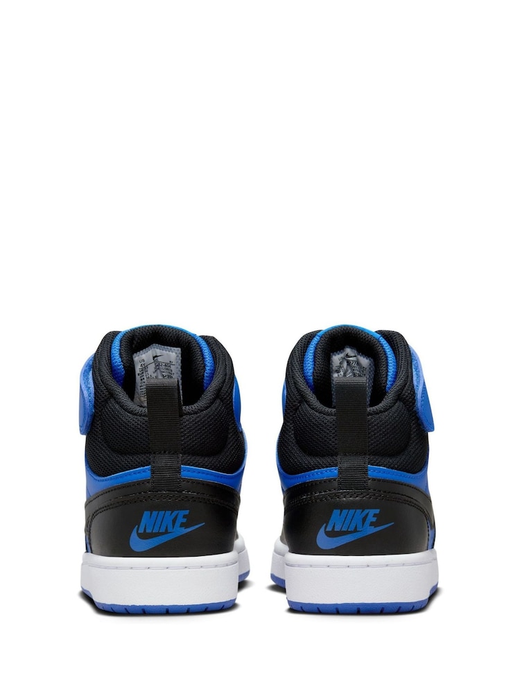 Blauw/Zwart - Nike Court Borough Mid sneakers voor jeugd - Image 5 of 8