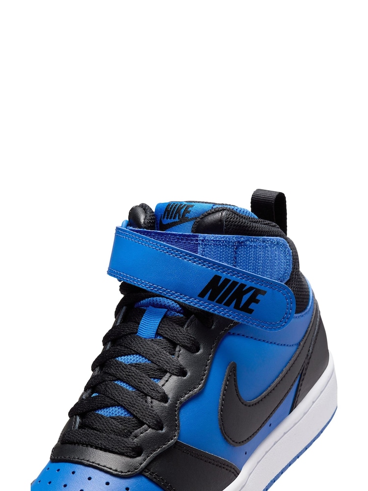 Blauw/Zwart - Nike Court Borough Mid sneakers voor jeugd - Image 7 of 8