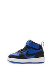 Nike Blue/Black Toddler Court Borough Mid Trainers - Image 2 of 9