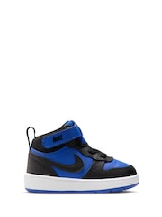 Nike Blue/Black Toddler Court Borough Mid Trainers - Image 3 of 9