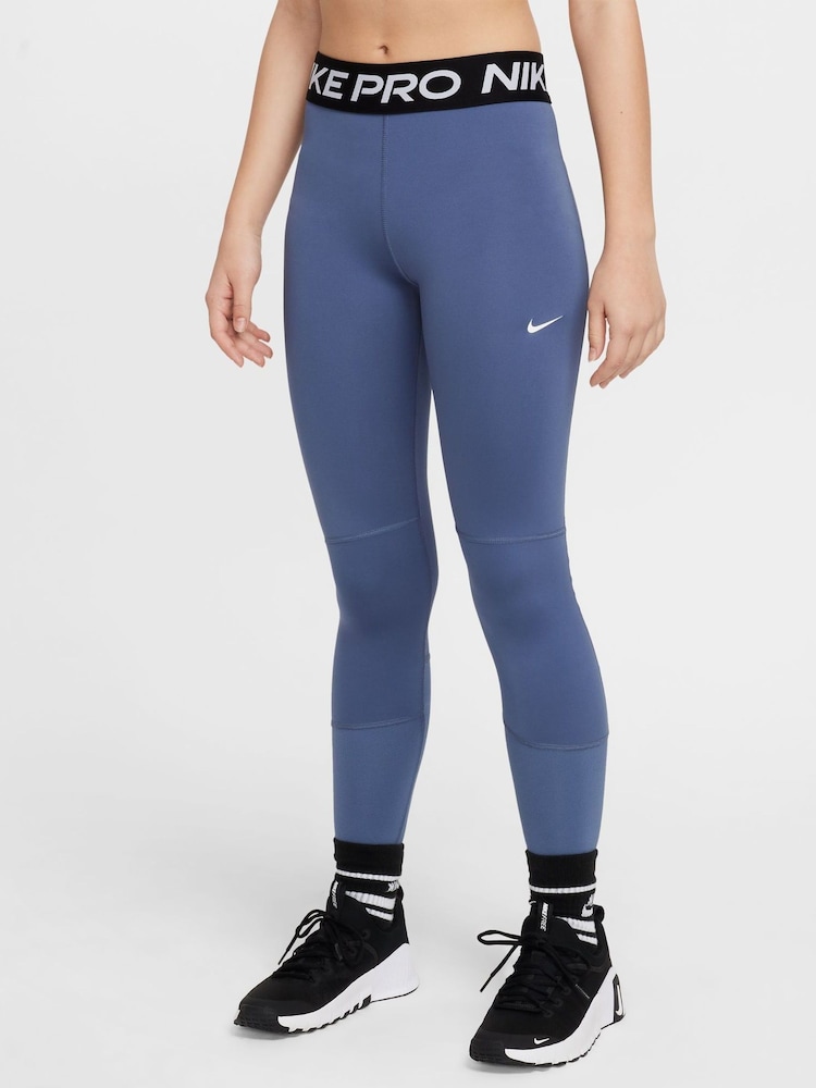 Nike Beyond Blue Dri-FIT High Waisted Pro Leggings - Image 1 of 7 Nike Beyond Blue Dri-FIT High Waisted Pro Leggings - Image 1 of 7