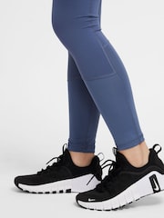 Nike Beyond Blue Dri-FIT High Waisted Pro Leggings - Image 4 of 7