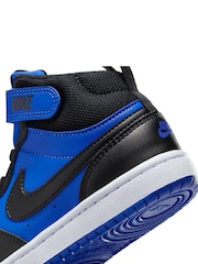Nike Blue/Black Junior Court Borough Mid Trainers - Image 11 of 11