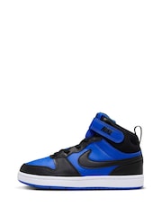 Nike Blue/Black Junior Court Borough Mid Trainers - Image 2 of 11