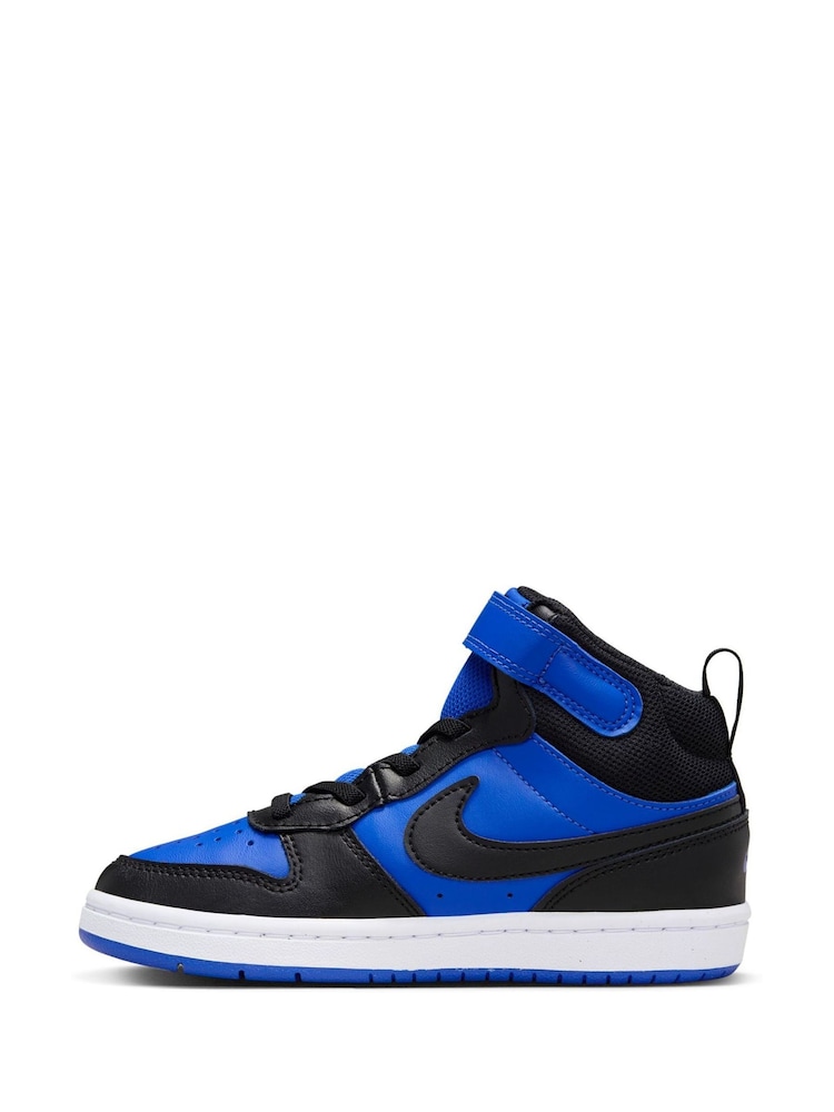 Blauw/Zwart - Nike - Junior Court Borough halfhoge sneakers - Image 4 of 11