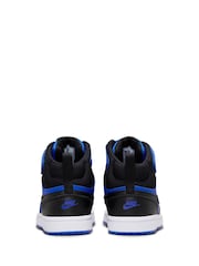 Nike Blue/Black Junior Court Borough Mid Trainers - Image 7 of 11
