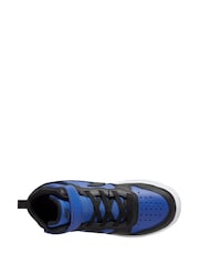Nike Blue/Black Junior Court Borough Mid Trainers - Image 8 of 11