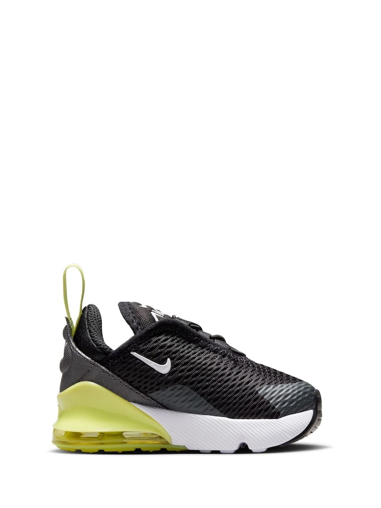 Nike Black Yellow Twist Infant Air Max 270 Trainers - Image 1 of 9