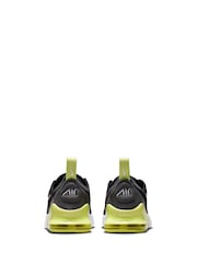 Nike Black Yellow Twist Infant Air Max 270 Trainers - Image 3 of 9
