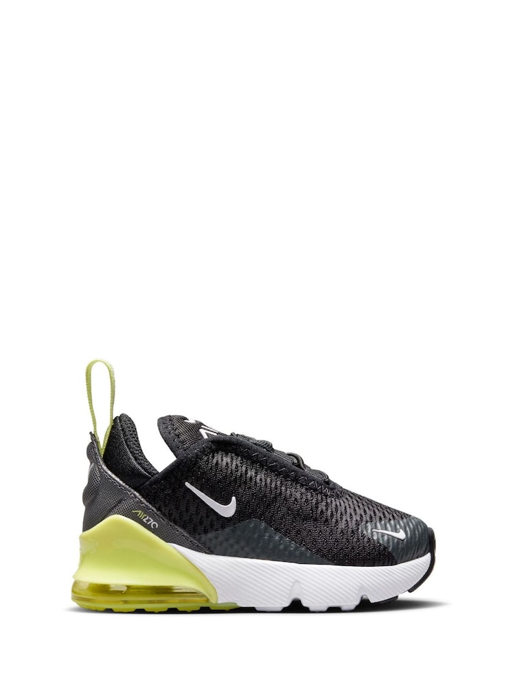 Nike Black Yellow Twist Infant Air Max 270 Trainers - Image 4 of 9