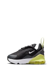 Nike Black Yellow Twist Infant Air Max 270 Trainers - Image 5 of 9