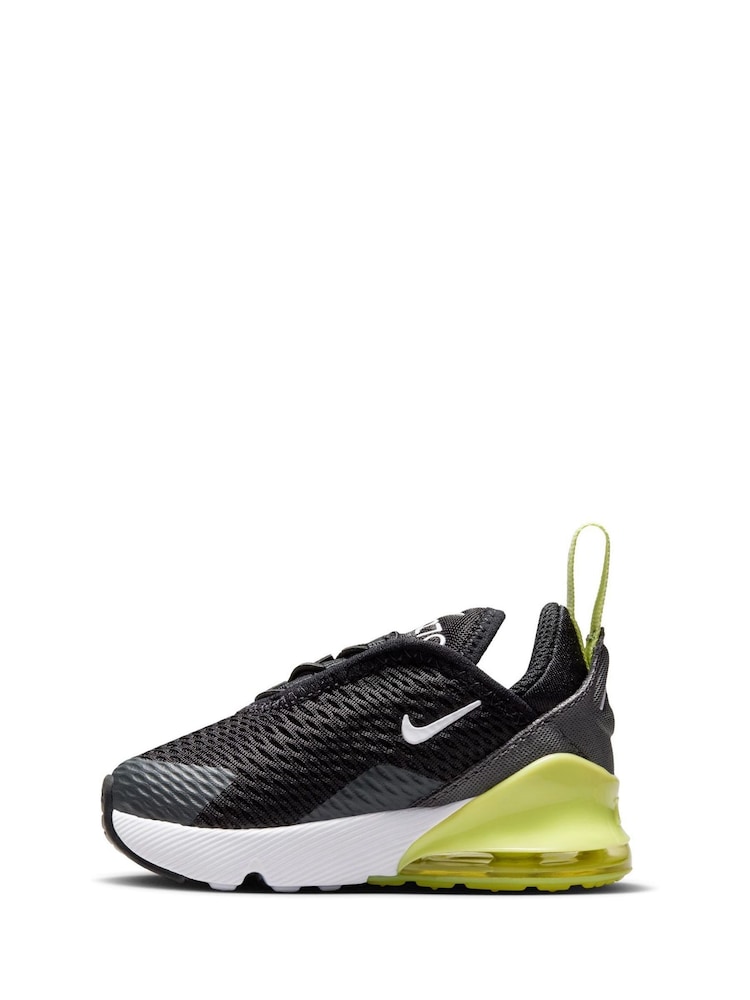 Nike Black Yellow Twist Infant Air Max 270 Trainers - Image 5 of 9