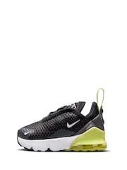 Nike Black Yellow Twist Infant Air Max 270 Trainers - Image 6 of 9