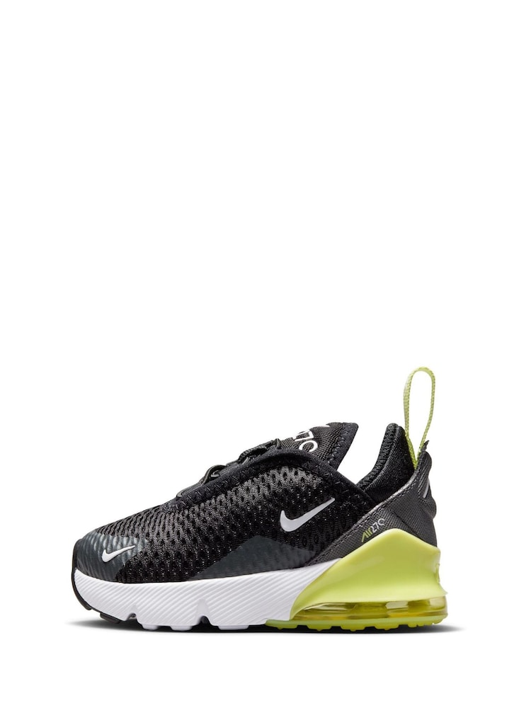 Nike Black Yellow Twist Infant Air Max 270 Trainers - Image 6 of 9