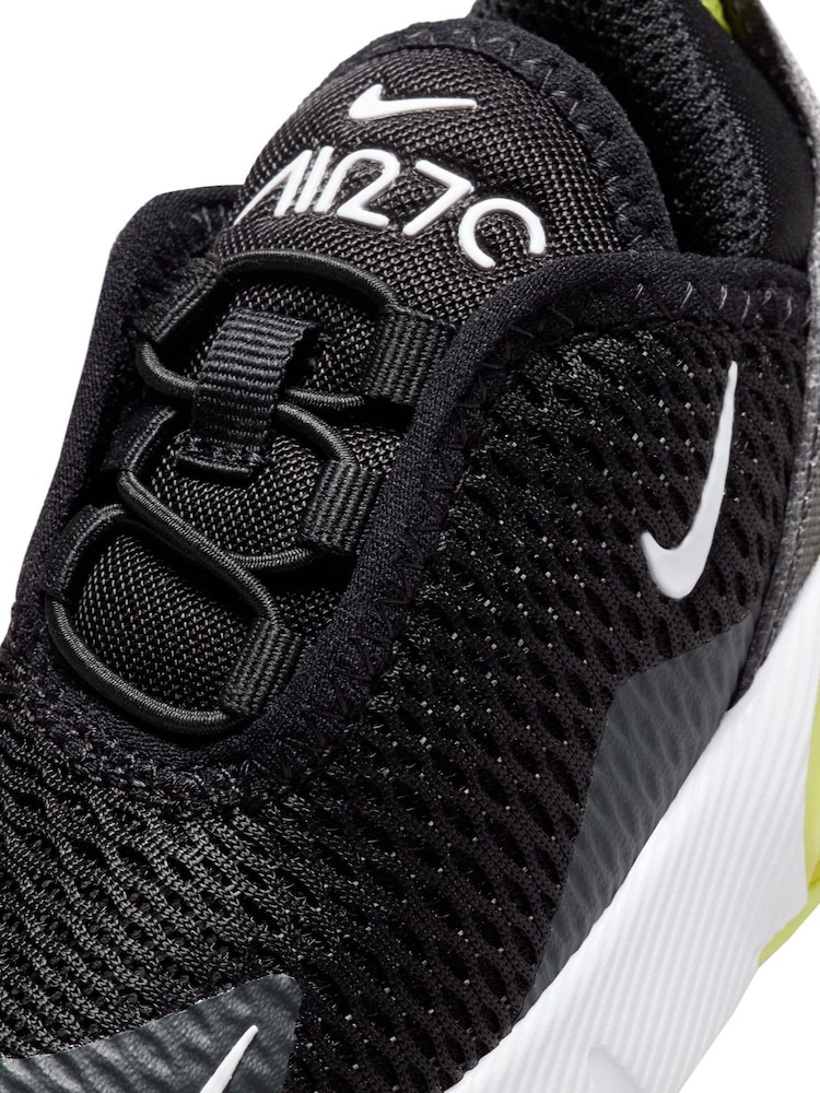 Nike Black Yellow Twist Infant Air Max 270 Trainers - Image 8 of 9