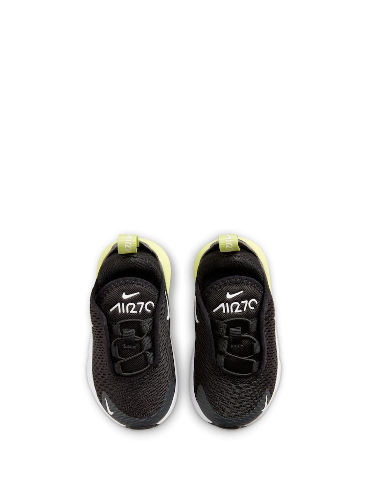 Nike Black Yellow Twist Infant Air Max 270 Trainers - Image 9 of 9