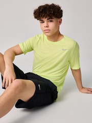 Nike Lemon Yellow Dri-FIT Miler Training Top - Image 5 of 8