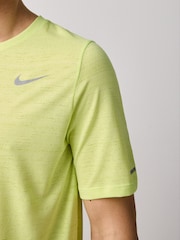 Nike Lemon Yellow Dri-FIT Miler Training Top - Image 7 of 8