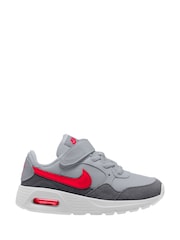 Nike Grey/Red Crimson Junior Air Max SC Trainers - Image 1 of 3