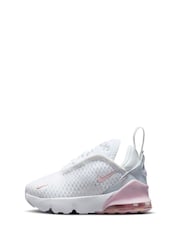 Nike White Foam Pink Infant Air Max 270 Trainers - Image 2 of 9