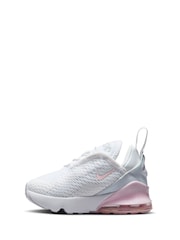 Nike White Foam Pink Infant Air Max 270 Trainers - Image 4 of 9