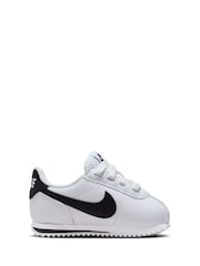 Nike White/Black Infant Cortez Easy On Trainers - Image 1 of 10