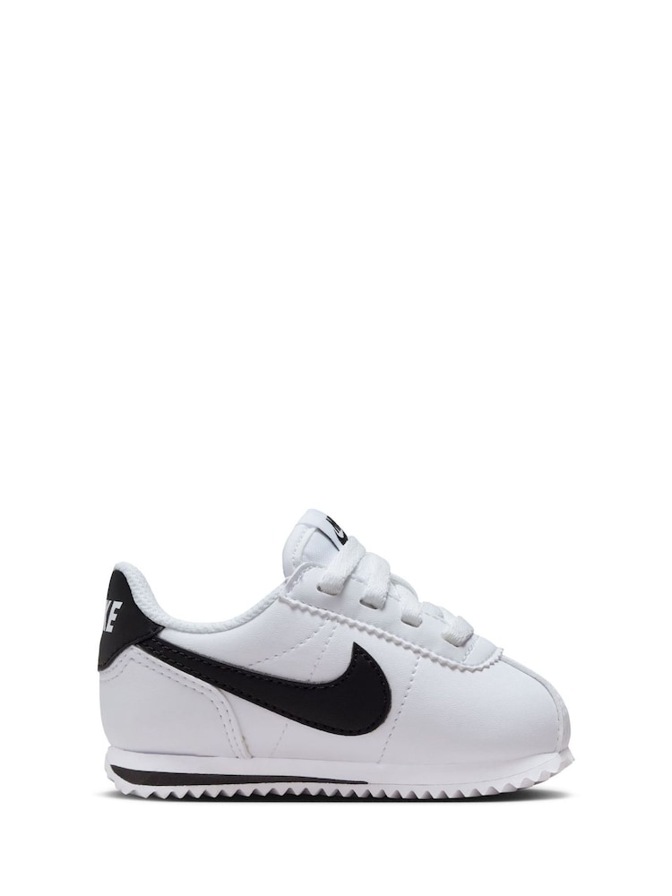 Nike White/Black Infant Cortez Easy On Trainers - Image 1 of 10