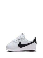 Nike White/Black Infant Cortez Easy On Trainers - Image 2 of 10