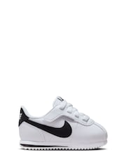Nike White/Black Infant Cortez Easy On Trainers - Image 3 of 10