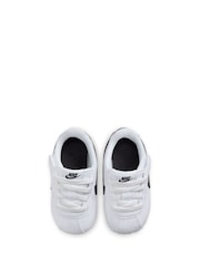 Nike White/Black Infant Cortez Easy On Trainers - Image 7 of 10