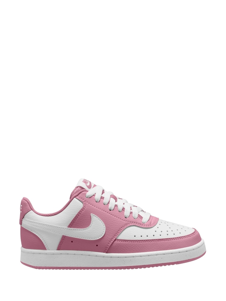Nike Pink Court Vision Low Trainers - Image 1 of 4