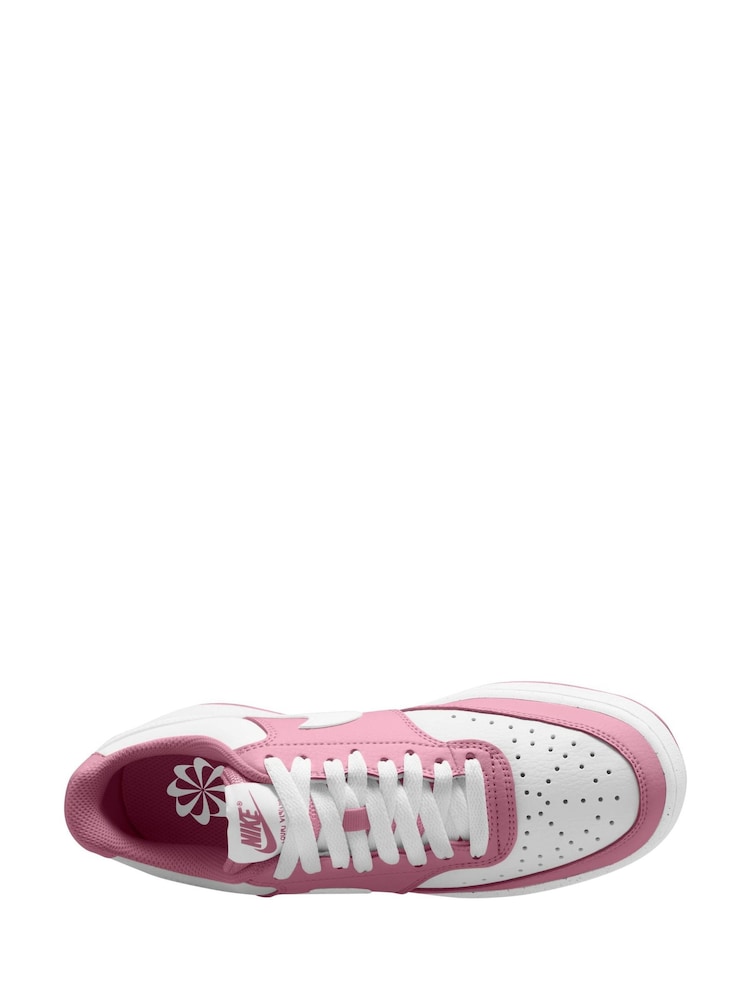 Nike Pink Court Vision Low Trainers - Image 3 of 4
