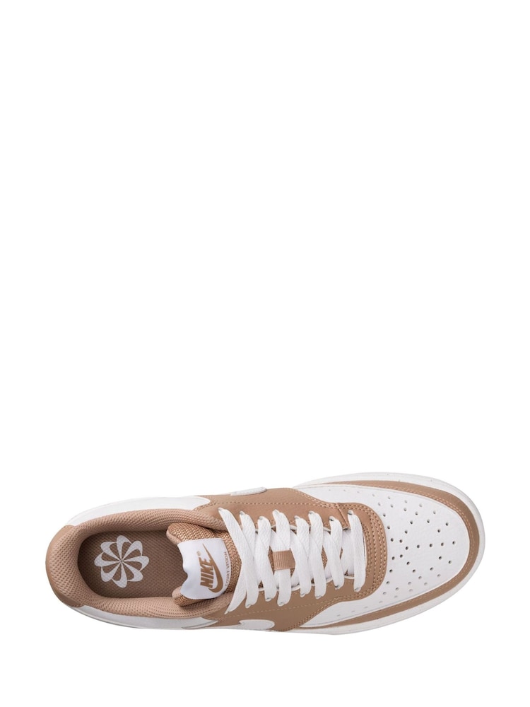 Nike Brown Court Vision Low Trainers - Image 3 of 4