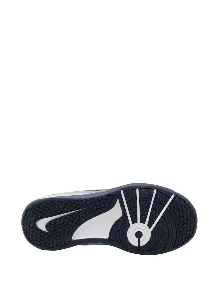 Nike Wolf Grey Blue Youth Omni Multi-Court Trainers - Image 4 of 4